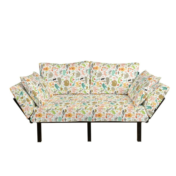 Ambesonne Cartoon Futon Couch Daybed with Metal Frame Upholstered Sofa for Living Dorm Funny Rabbits Pattern Bunny Forest Animals Happy Easter Holiday Graphic Art Loveseat Dried Rose Beige Ambesonne Cartoon Futon Couch Daybed with Metal Frame Upholstered Sofa for Living Dorm Funny Rabbits Pattern Bunny Forest Animals Happy Easter Holiday Graphic Art Loveseat Dried Rose Beige